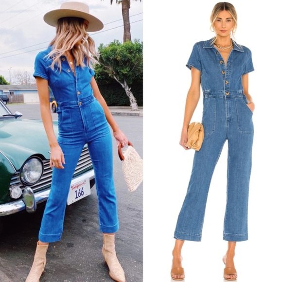 Show Me Your MuMu Pants - Show Me Your Mumu - Emery Denim Jumpsuit, Size Small, WORN ONCE